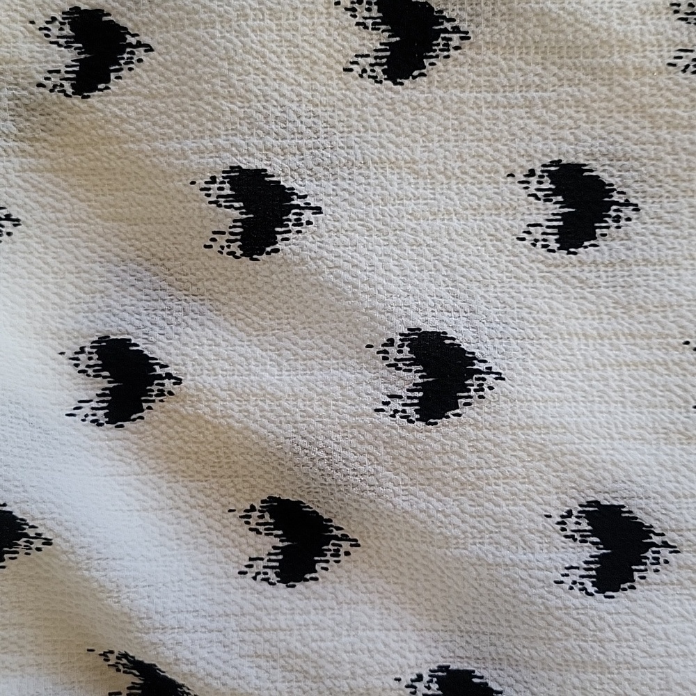 🌺3 for $10 Rue21 Heart Print Strapless Bell Sleeve Blouse - Picture 7 of 9